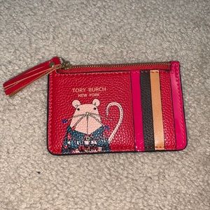 Tory Burch red mouse wallet
